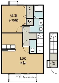 プランドールA【202号室】の間取り