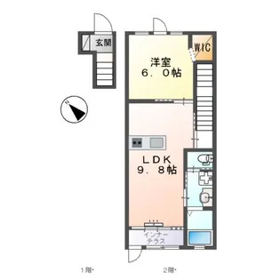 ルミナスハイム羽浦Ⅳ【2階】の間取り