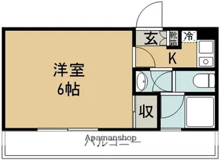 ラヴィータ博愛パートⅠ【203号室】の間取り