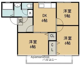 フレグランスコスモC【201号室】の間取り