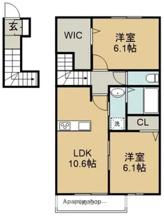 メロディーハイム国府【202号室】の間取り