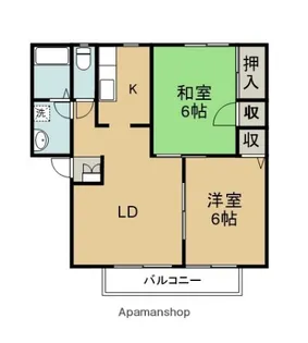 フレグランス名東B【2階】の間取り