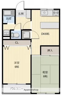 ピース・レーヴ【1階】の間取り