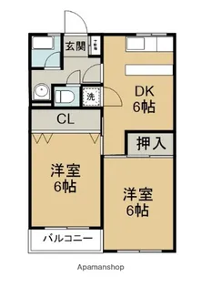 ピース・レーヴ【1階】の間取り