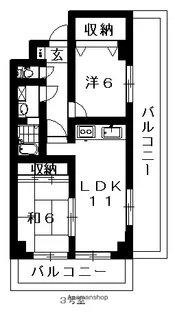 クレール北島【603号室】の間取り