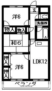 アマ・デトワールⅠ・Ⅱ【Ⅰ-305号室】の間取り