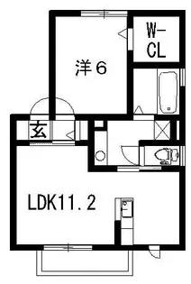MELODY【201号室】の間取り