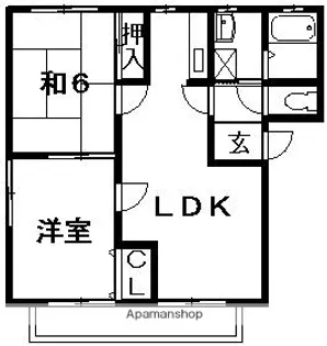 メゾンパーク中村A・B【B225号室】の間取り