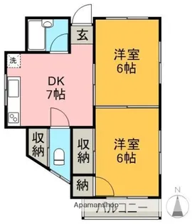 松本アパート【3号室】の間取り