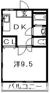 ペアスタ常三島【104号室】の間取り