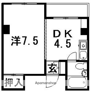 パークシャトー【903号室】の間取り