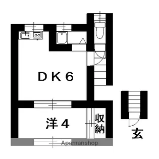 アップルハウス【D号室】の間取り