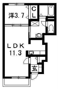 プレアヴェニューD【1階】の間取り