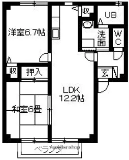 フォブール北矢三【1階】の間取り
