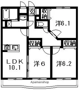 COLORS(カラーズ)【103号室】の間取り
