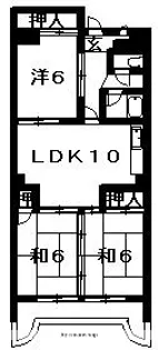 オリエンタルハイツ【404号室】の間取り