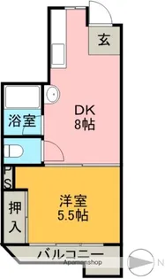 ロイヤルクレイン佐古【402号室】の間取り