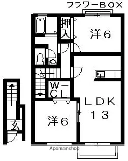 ディアス38【202号室】の間取り