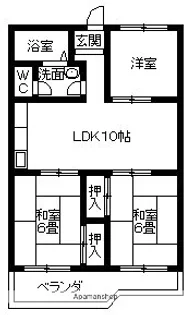 ベルシャトウ白亜【305号室】の間取り