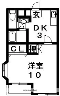 ギャラック沖洲【2階】の間取り