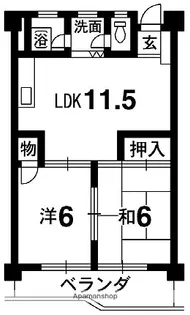 グランドハイツ【601号室】の間取り