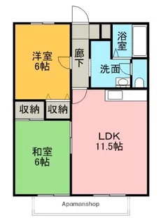 ヴィラスズエ【2階】の間取り