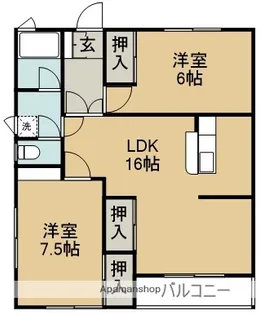 ピュアハイツ【1階】の間取り
