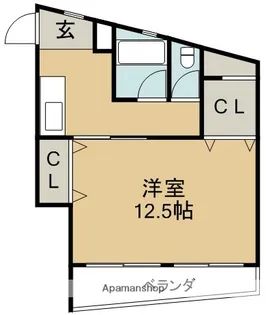カリーノパラッツォ【203号室】の間取り