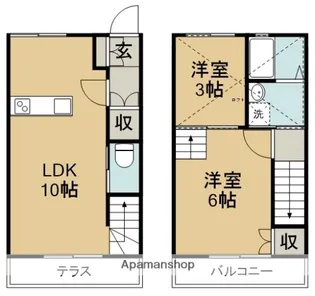 アーバンスケープ田宮【1階】の間取り