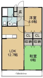 2LDKの間取り画像