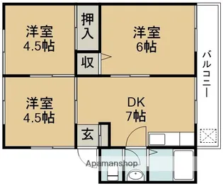 サンキュー春日【403号室】の間取り