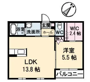 シャーメゾンさくら B棟【1階】の間取り