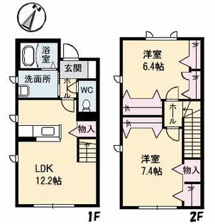 シャーメゾンクラヴィエ北島【0101号室】の間取り