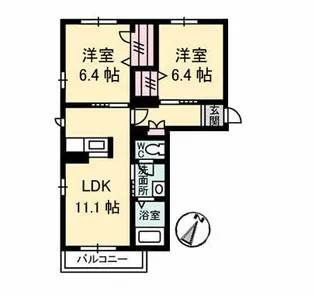 シャーメゾングランデ【2階】の間取り
