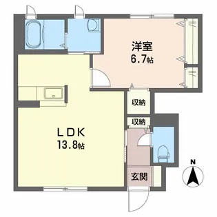シャーメゾンサンモール A棟【1階】の間取り