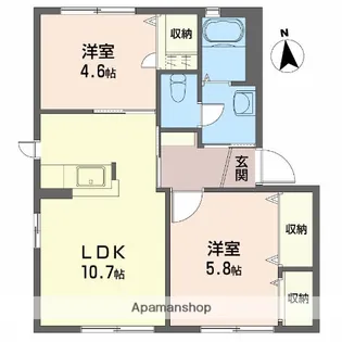 シャーメゾン上板 C棟【1階】の間取り