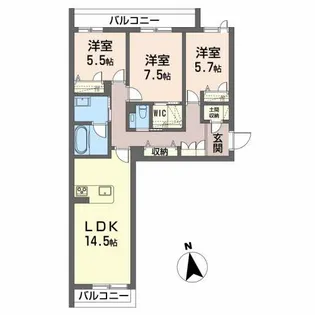 プレミアス【2階】の間取り