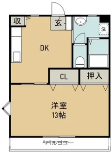 1DKの間取り画像