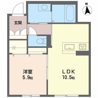 ベレオシンフォニー【1階】の間取り