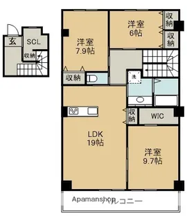 ボヌール新浜【2階】の間取り