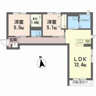 ローレルR【3階】の間取り