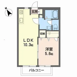 ディアスみき【203号室】の間取り