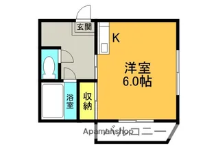 ジョイフル助任【105号室】の間取り