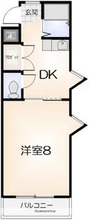 ヴェルメゾンツインA・B【A101号室】の間取り