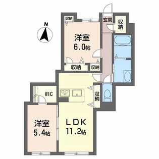 プロヌーブ北矢三 B棟【1階】の間取り