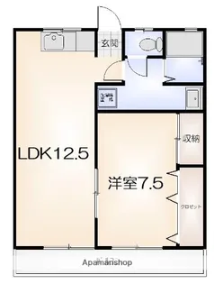川渕マンション【102号室】の間取り
