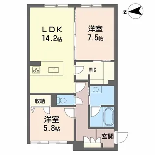 ベレオ杏樹BELS認証【1階】の間取り