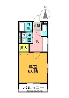 第34愛日ハイツB棟【202号室】の間取り