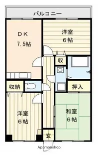 グランドアイリス【307号室】の間取り
