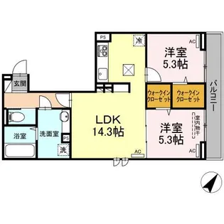 ヒーローキングダム【1階】の間取り